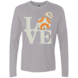 T-Shirts Heather Grey / Small Love Droids Men's Premium Long Sleeve