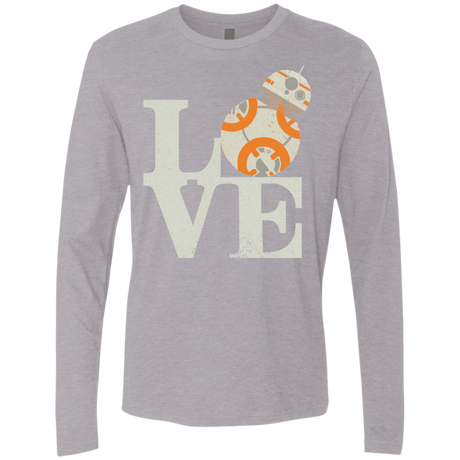 T-Shirts Heather Grey / Small Love Droids Men's Premium Long Sleeve