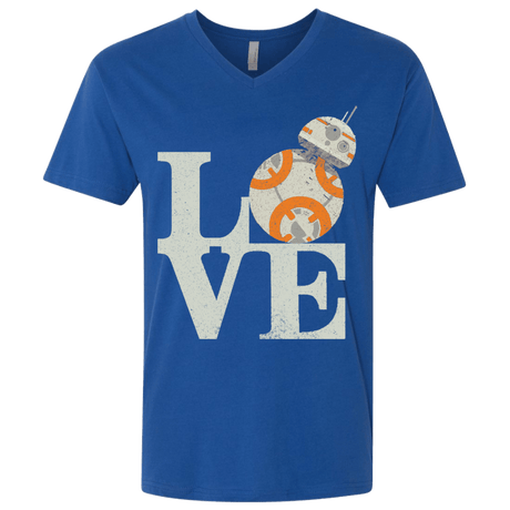 T-Shirts Royal / X-Small Love Droids Men's Premium V-Neck