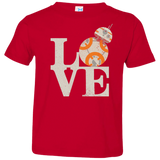 T-Shirts Red / 2T Love Droids Toddler Premium T-Shirt