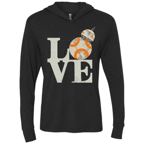 T-Shirts Vintage Black / X-Small Love Droids Triblend Long Sleeve Hoodie Tee