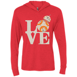 T-Shirts Vintage Red / X-Small Love Droids Triblend Long Sleeve Hoodie Tee