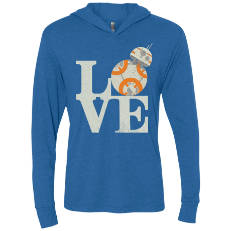 T-Shirts Vintage Royal / X-Small Love Droids Triblend Long Sleeve Hoodie Tee