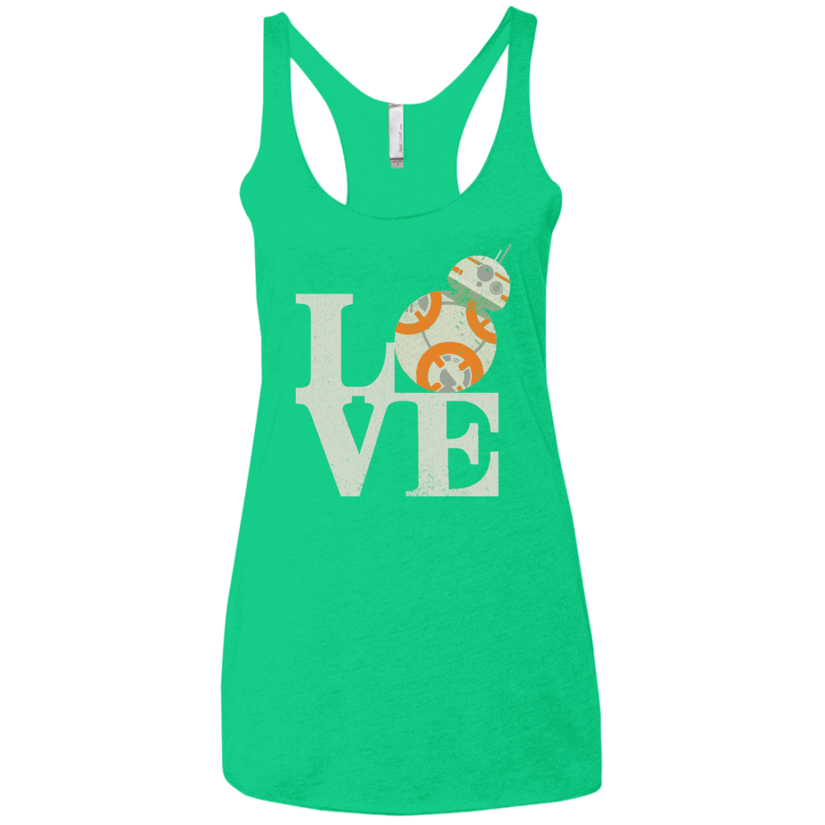 T-Shirts Envy / X-Small Love Droids Women's Triblend Racerback Tank