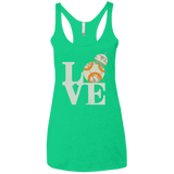 T-Shirts Envy / X-Small Love Droids Women's Triblend Racerback Tank