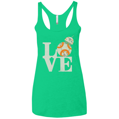T-Shirts Envy / X-Small Love Droids Women's Triblend Racerback Tank