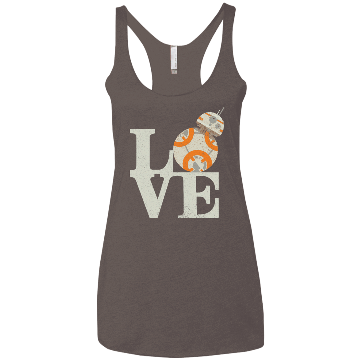 T-Shirts Macchiato / X-Small Love Droids Women's Triblend Racerback Tank
