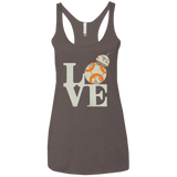 T-Shirts Macchiato / X-Small Love Droids Women's Triblend Racerback Tank