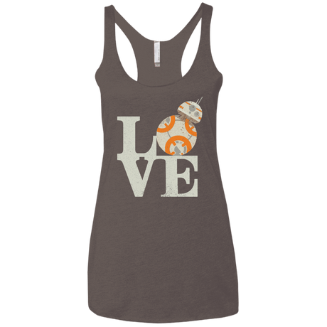 T-Shirts Macchiato / X-Small Love Droids Women's Triblend Racerback Tank