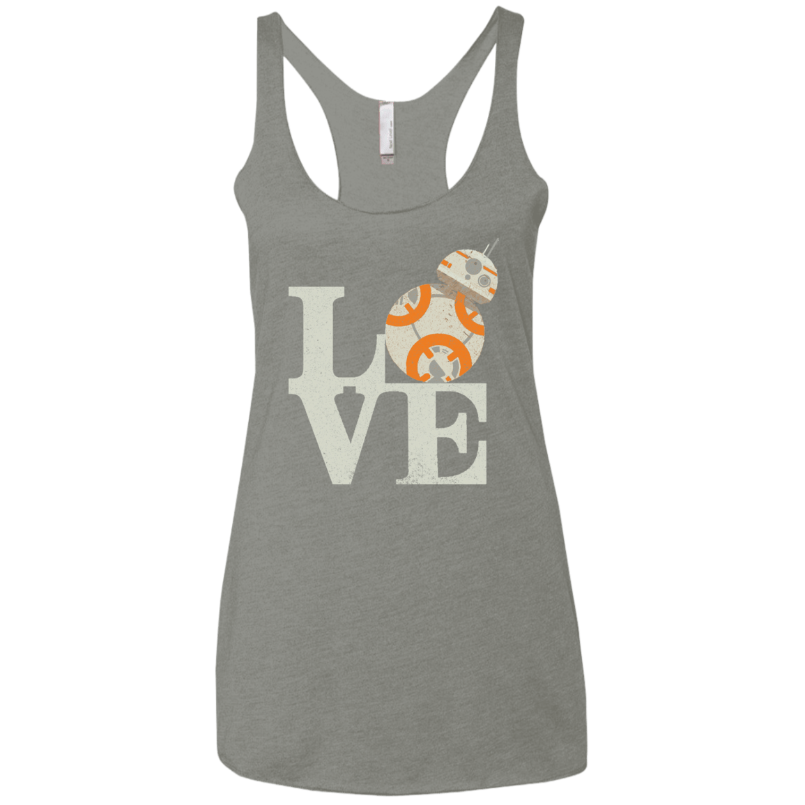 T-Shirts Venetian Grey / X-Small Love Droids Women's Triblend Racerback Tank