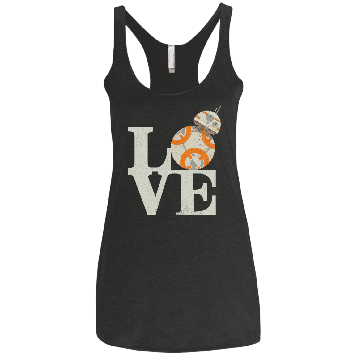 T-Shirts Vintage Black / X-Small Love Droids Women's Triblend Racerback Tank