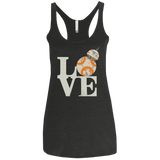 T-Shirts Vintage Black / X-Small Love Droids Women's Triblend Racerback Tank