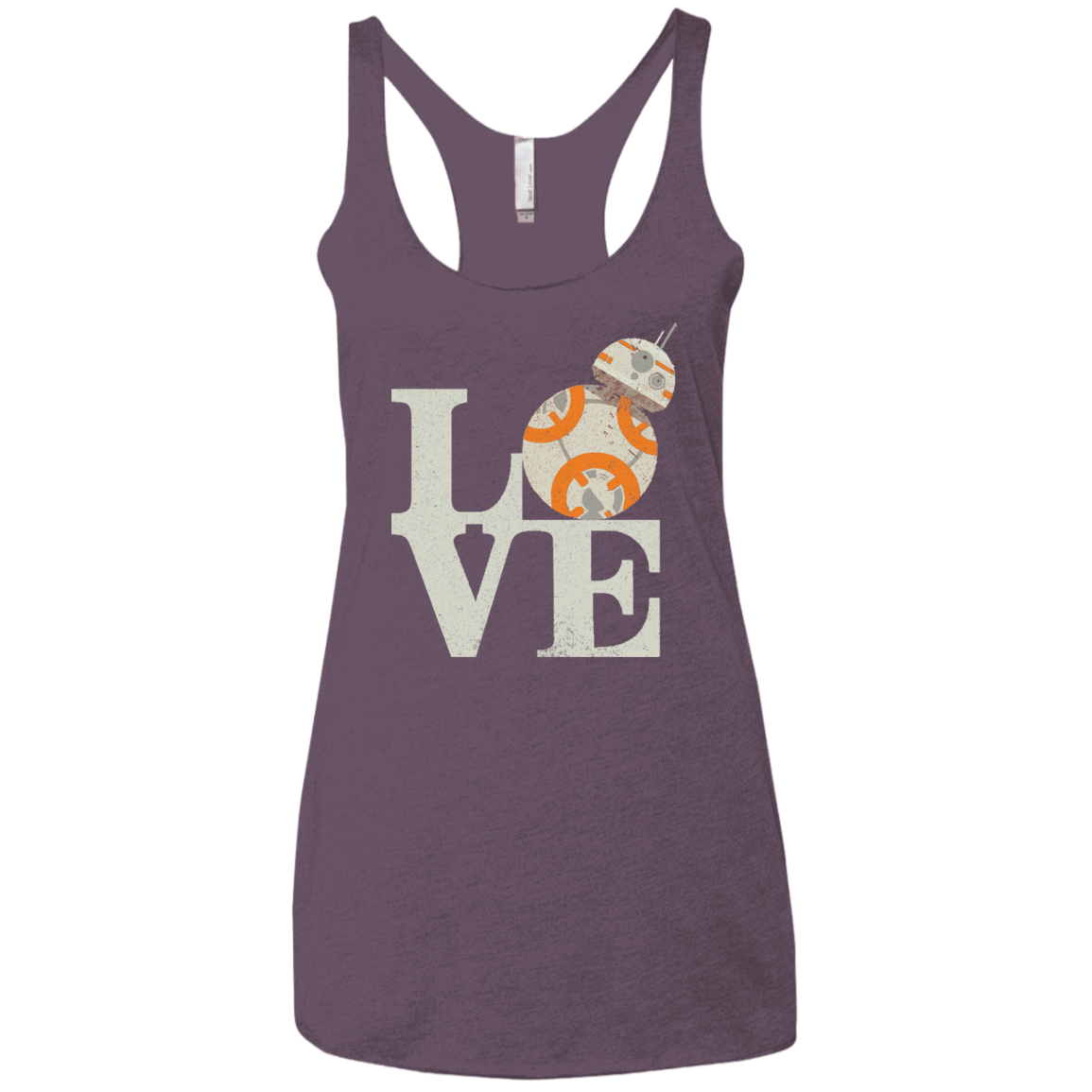 T-Shirts Vintage Purple / X-Small Love Droids Women's Triblend Racerback Tank