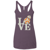 T-Shirts Vintage Purple / X-Small Love Droids Women's Triblend Racerback Tank