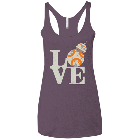 T-Shirts Vintage Purple / X-Small Love Droids Women's Triblend Racerback Tank
