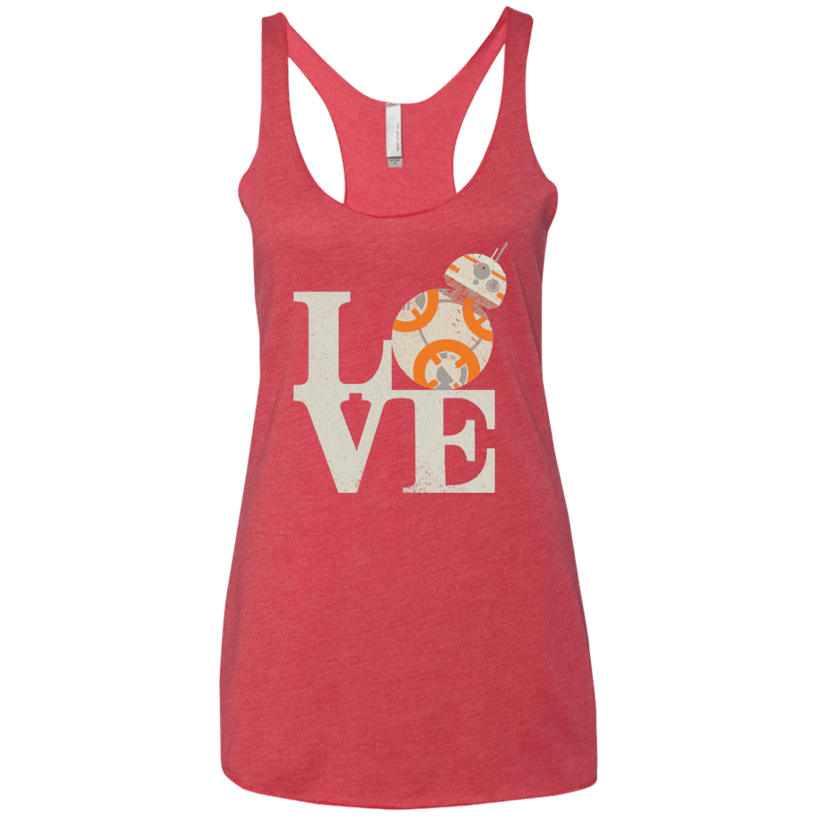 T-Shirts Vintage Red / X-Small Love Droids Women's Triblend Racerback Tank
