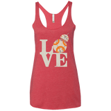 T-Shirts Vintage Red / X-Small Love Droids Women's Triblend Racerback Tank
