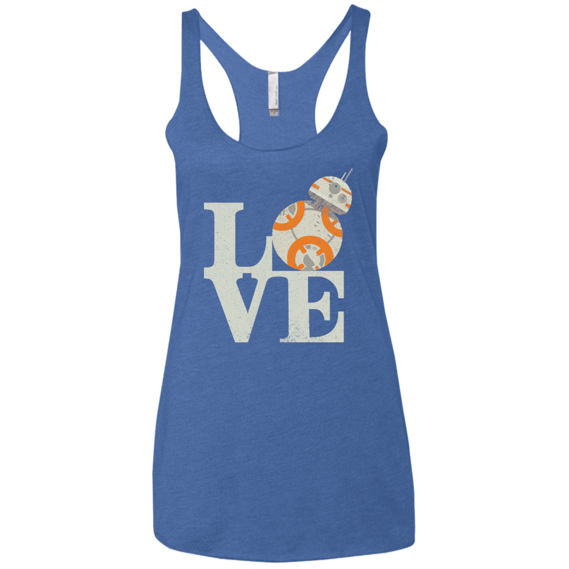 T-Shirts Vintage Royal / X-Small Love Droids Women's Triblend Racerback Tank