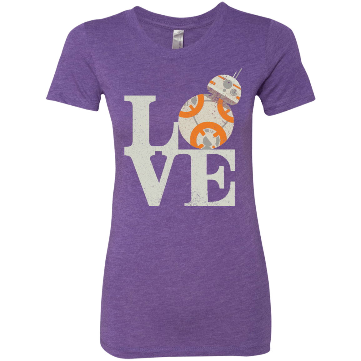 T-Shirts Purple Rush / Small Love Droids Women's Triblend T-Shirt