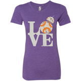 T-Shirts Purple Rush / Small Love Droids Women's Triblend T-Shirt