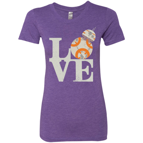 T-Shirts Purple Rush / Small Love Droids Women's Triblend T-Shirt