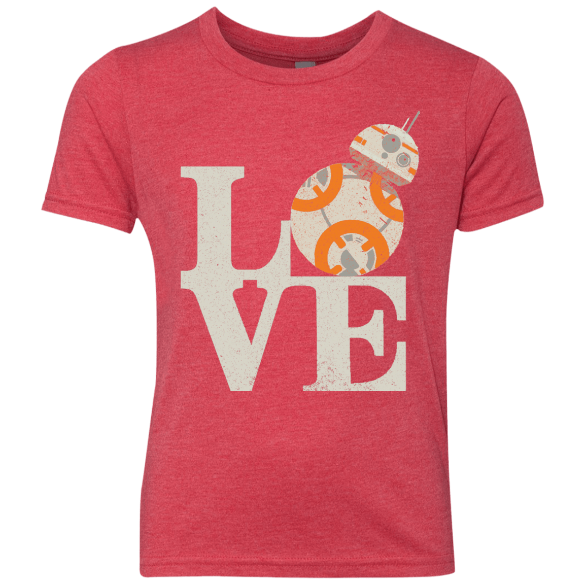 T-Shirts Vintage Red / YXS Love Droids Youth Triblend T-Shirt