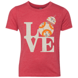 T-Shirts Vintage Red / YXS Love Droids Youth Triblend T-Shirt