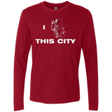 T-Shirts Cardinal / Small Love For The City Men's Premium Long Sleeve