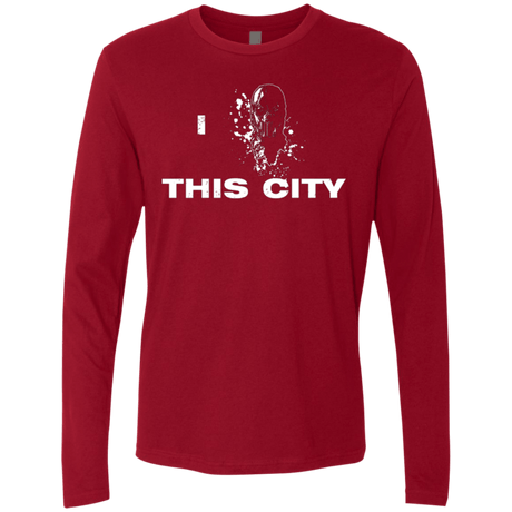 T-Shirts Cardinal / Small Love For The City Men's Premium Long Sleeve