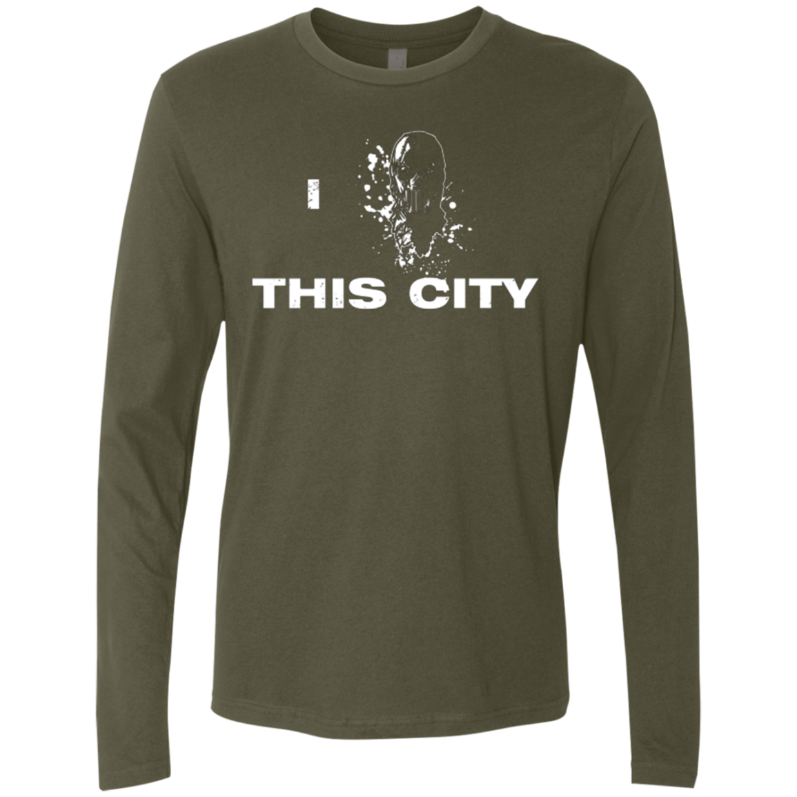 T-Shirts Military Green / Small Love For The City Men's Premium Long Sleeve