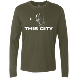 T-Shirts Military Green / Small Love For The City Men's Premium Long Sleeve