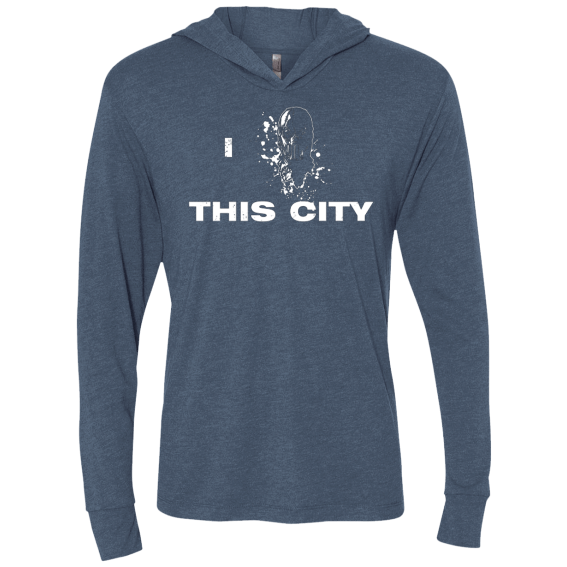 T-Shirts Indigo / X-Small Love For The City Triblend Long Sleeve Hoodie Tee
