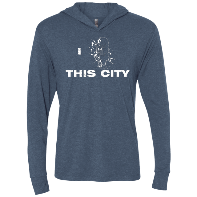 T-Shirts Indigo / X-Small Love For The City Triblend Long Sleeve Hoodie Tee