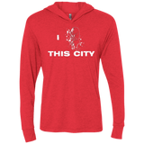 T-Shirts Vintage Red / X-Small Love For The City Triblend Long Sleeve Hoodie Tee