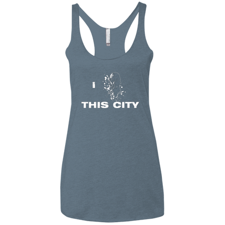 T-Shirts Indigo / X-Small Love For The City Women's Triblend Racerback Tank