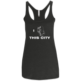 T-Shirts Vintage Black / X-Small Love For The City Women's Triblend Racerback Tank
