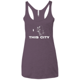 T-Shirts Vintage Purple / X-Small Love For The City Women's Triblend Racerback Tank