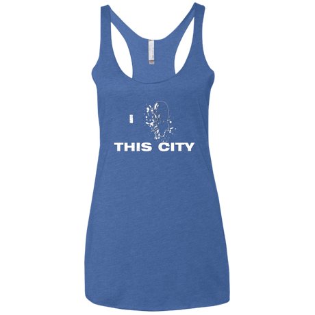 T-Shirts Vintage Royal / X-Small Love For The City Women's Triblend Racerback Tank