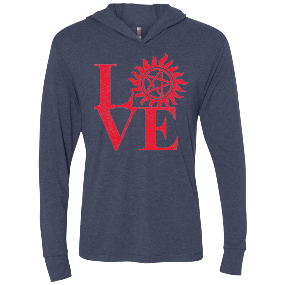 T-Shirts Vintage Navy / X-Small Love Hunting Triblend Long Sleeve Hoodie Tee