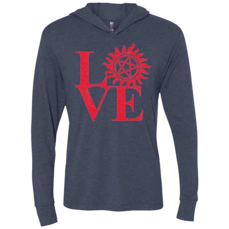 T-Shirts Vintage Navy / X-Small Love Hunting Triblend Long Sleeve Hoodie Tee