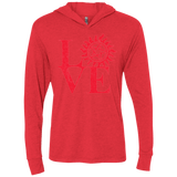 T-Shirts Vintage Red / X-Small Love Hunting Triblend Long Sleeve Hoodie Tee