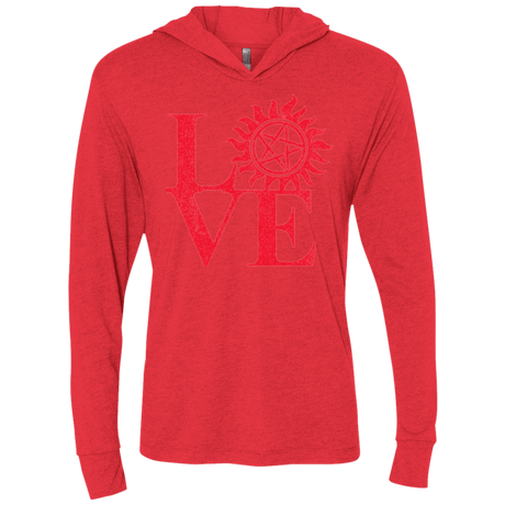 T-Shirts Vintage Red / X-Small Love Hunting Triblend Long Sleeve Hoodie Tee