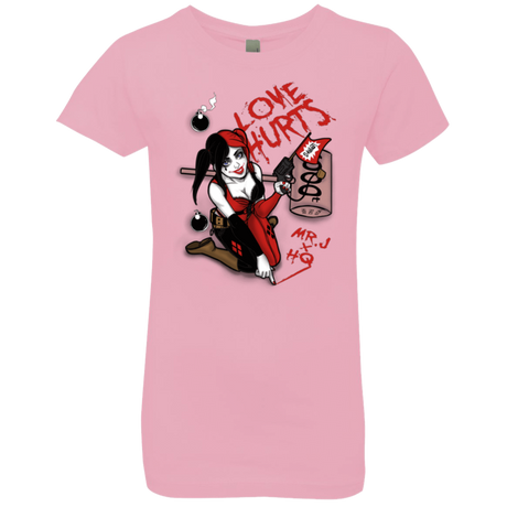 T-Shirts Light Pink / YXS Love Hurts Girls Premium T-Shirt