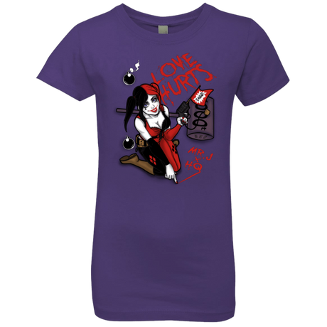 T-Shirts Purple Rush / YXS Love Hurts Girls Premium T-Shirt