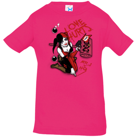 T-Shirts Hot Pink / 6 Months Love Hurts Infant Premium T-Shirt
