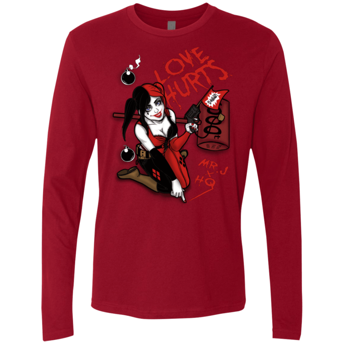 T-Shirts Cardinal / Small Love Hurts Men's Premium Long Sleeve