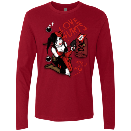 T-Shirts Cardinal / Small Love Hurts Men's Premium Long Sleeve