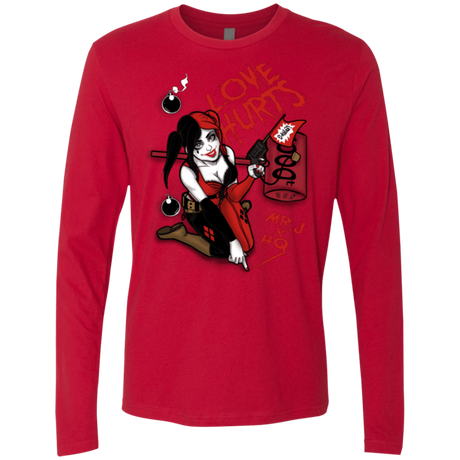 T-Shirts Red / Small Love Hurts Men's Premium Long Sleeve