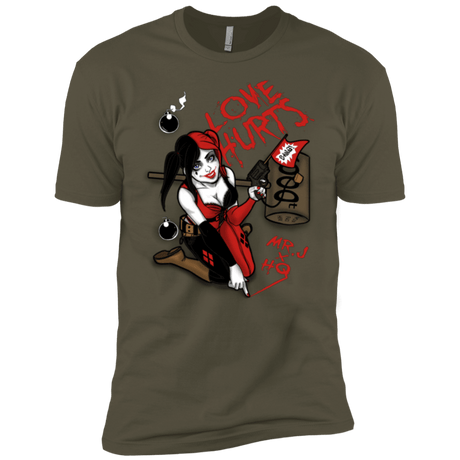 T-Shirts Military Green / X-Small Love Hurts Men's Premium T-Shirt