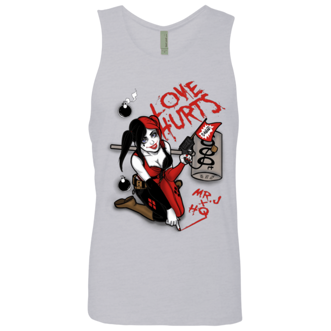 T-Shirts Heather Grey / Small Love Hurts Men's Premium Tank Top